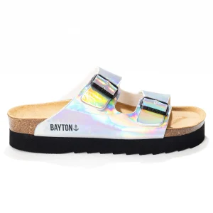 Mule Themis Argent à Plateforme