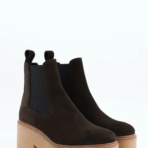dolly - chelsea boots daim chocolat