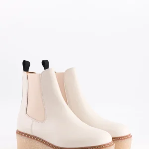 pooky - chelsea boots cuir crème