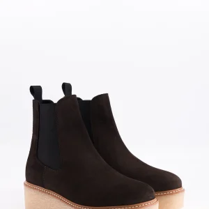 pooky - chelsea boots daim chocolat