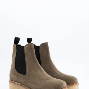pooky - chelsea boots daim taupe