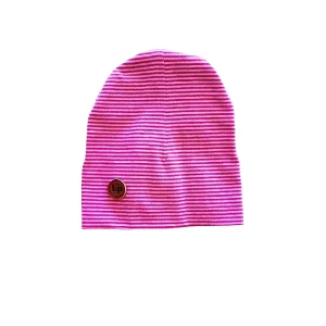 Tuque d'automne rayer magenta et rose