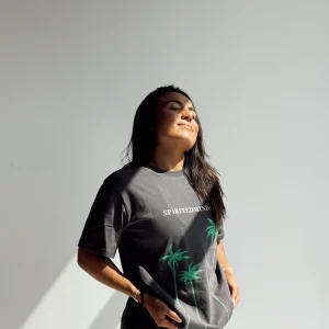 T-SHIRT BOXY "SLOW LIFE BY THE OCEAN" - UNISEXE