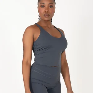 Débardeur à brassière intégrée AMY Bleu gris