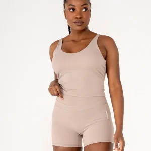 Débardeur à brassière intégrée AMY Camel