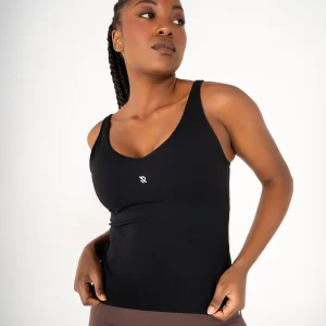 Débardeur à brassière intégrée AURA Noir