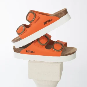 Sandales Japet Orange à Plateforme