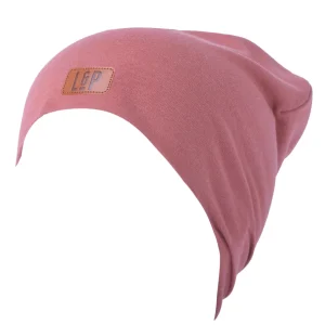 Tuque boston en coton Vieux rose