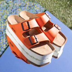 Sandales Japet Orange à Plateforme