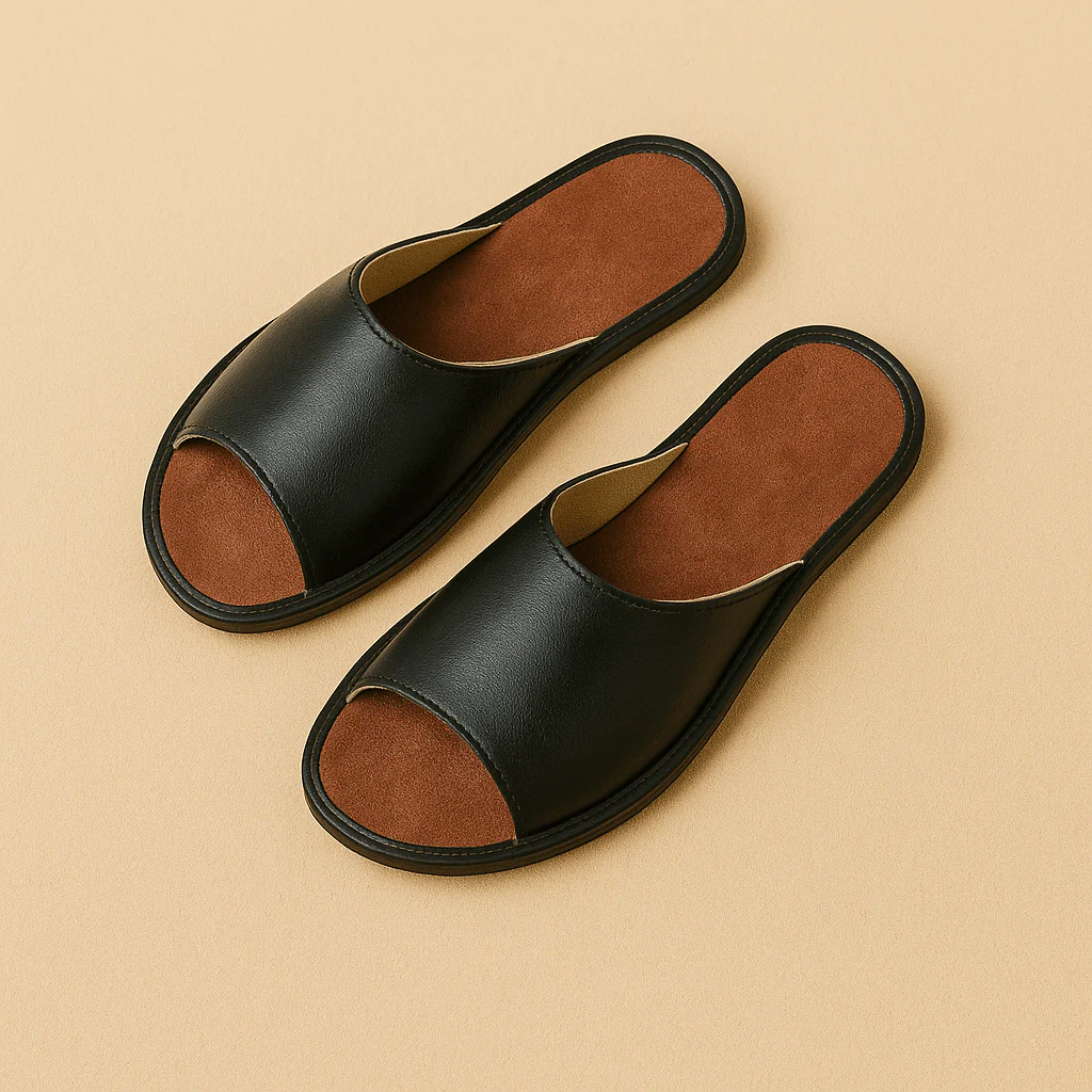 Chaussons claquettes homme | Cuir – Image 7