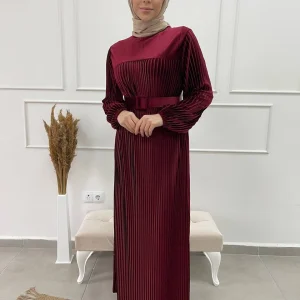 ROBE PLISSÉE VELOURS
