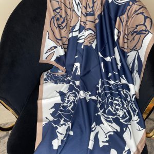 CARRÉ DE SOIE FLOWER BLEU