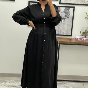 ROBE BOUTONNÉE SONIA NOIR