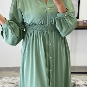 ROBE BOUTONNÉE SONIA VERT