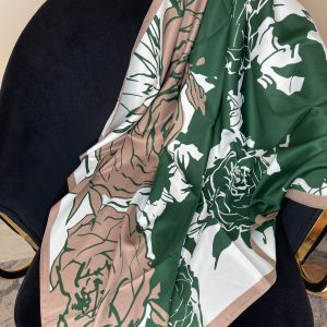 CARRÉ DE SOIE FLOWER VERT