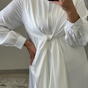 ROBE SATIN  SIRINE BLANCHE