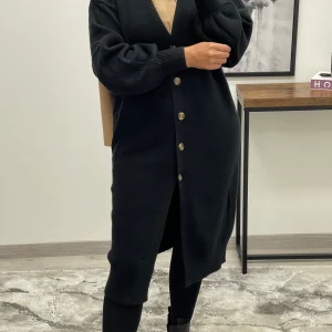 CARDIGAN MANCHES BALLONS NOIR