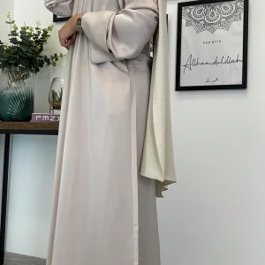 ABAYA SATIN NUDE