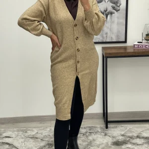 CARDIGAN MANCHES BALLONS BEIGE