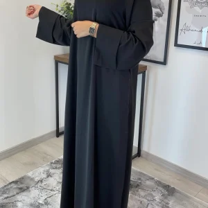 ABAYA SATIN NOIR