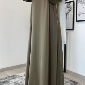ABAYA SATIN VERT