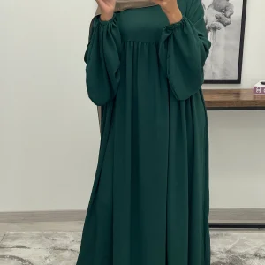 ABAYA AMINA VERT SAPIN