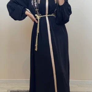 ROBE CAFTAN AMIRA NOIR