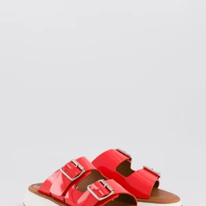 joan - sandale cuir vernis orange