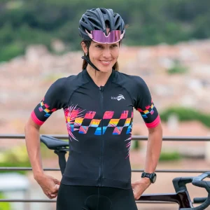Maillot vélo Femme Spandelles Finisher Black