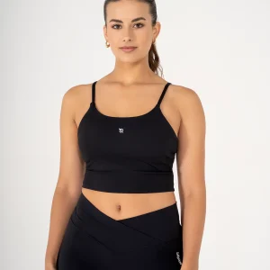 Crop top à brassière intégrée MYRA Noir