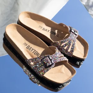 Sandales 1 Bride Athena Bronze pailletée