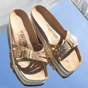 Sandales 1 Bride Athena Dorée pailletée