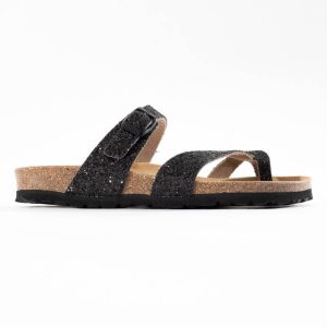 Sandales Diane Noir à Entre-Doigts