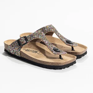 Sandales Mercure à paillettes multicolores à Entre-Doigts
