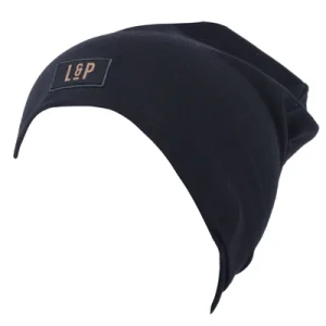 Tuque boston en coton NOIR logo NOIR