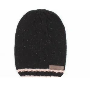 Tuque Tricot Noir & rose